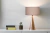 Velador Icono estilo nórdico cónico con detalle en madera - tienda online