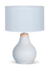 Velador Mari estilo nórdico detalle en madera con pantalla de cáñamo - Apto LED - comprar online