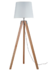 Lámpara de pie tipo trípode madera con pantalla apto LED - comprar online