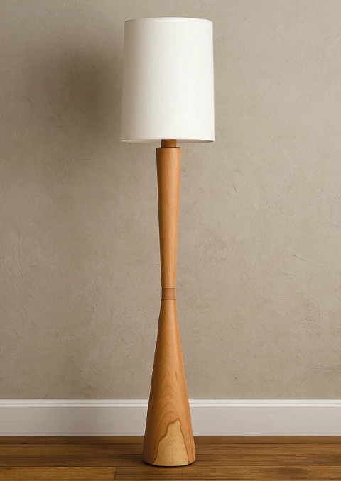 Lámpara de pie Ancona madera maciza