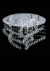 Plafon cristal Alave corto luces Apto LED - comprar online