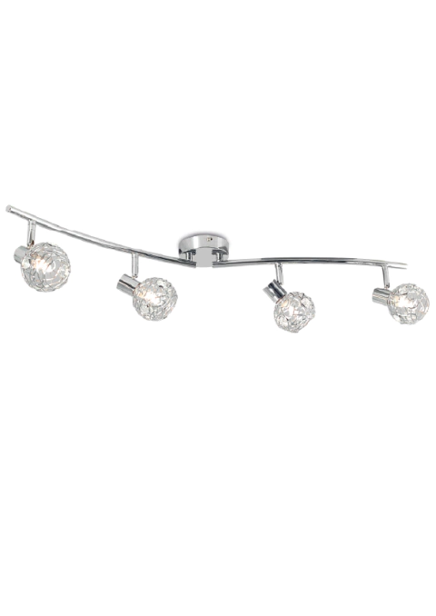 Plafón Calado de 4 luces cromo - comprar online