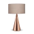 Velador Icono estilo nórdico cónico con detalle en madera - Luminico Barracas