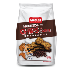Huesitos con chips de carne Golocan - 400 Grs