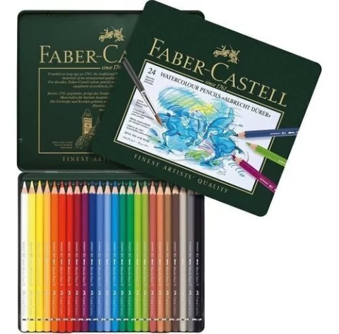 Lapices Acuarelables Faber Castell Albrecht Durer en lata x24 colores