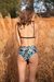 bikini bombacha alta hojas y flores