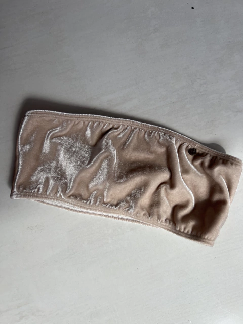 CORPIÑO STRAPLESS TERCIOPELO BEIGE