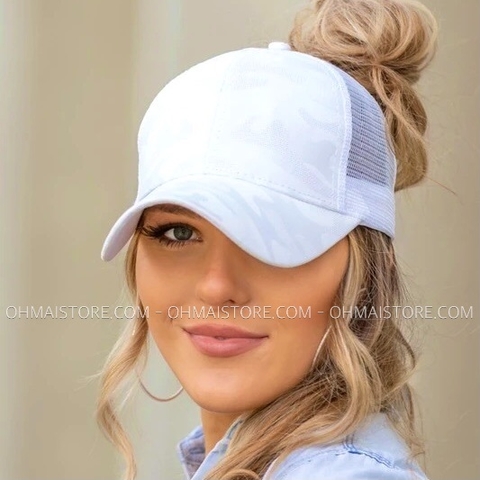 PONYTAIL CAP CAMO