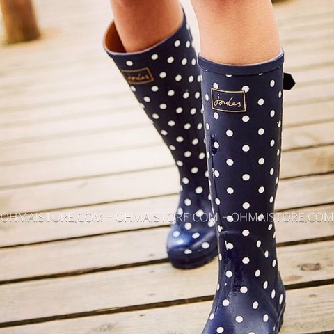 JOULES WELLY NAVY SPOT