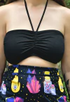 Cropped Franzido Preto - comprar online