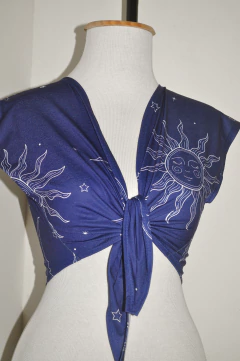 Cropped Amarrar Astral Azul - Amazônia Moda Feminina