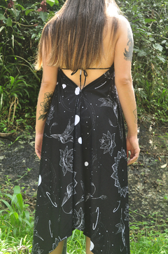 Vestido Beija-Flor Preto - Amazônia Moda Feminina