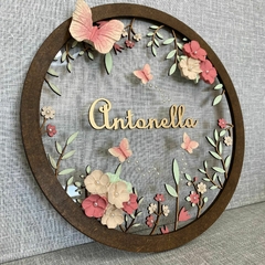 Guirlanda 35 cm | Rosas e mini borboletas na internet