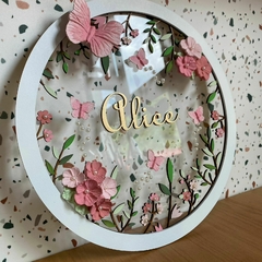 Guirlanda 25 cm | Flores de violeta - loja online