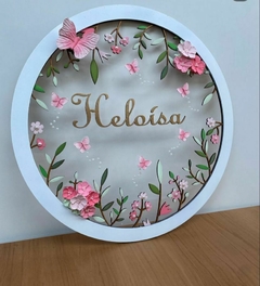 Guirlanda 35 cm | Rosas e mini borboletas na internet
