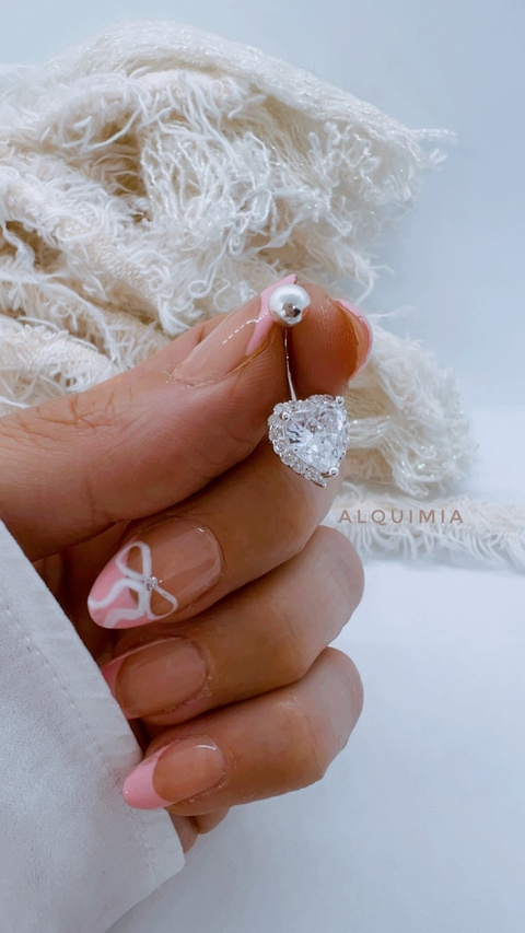 PIERCING “OMBLIGO CORAZÓN CON GRIFA”- premium- PLATA 925- A.048/2