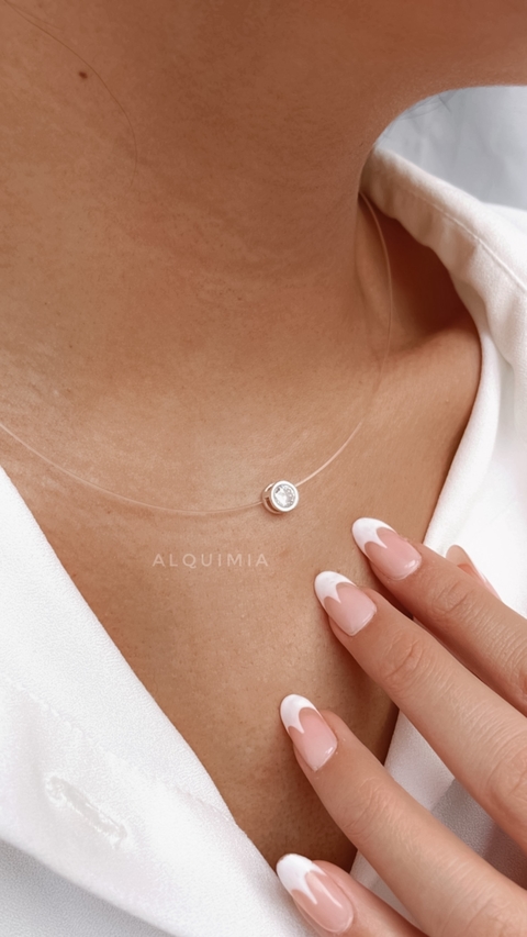 CHOCKER INVISIBLE CON SUSANITO- 40 cm (terminales en plata 925)- C.047/2