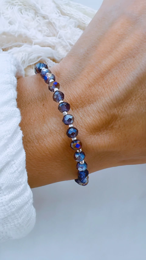 “PULSERA SPRING PURPURA”- 18,5 cm de largo - P.006 - comprar online