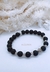 PULSERA “GLADIATOR”- hombre- elastizada con bolas de roca volcánica y fundición - P.032