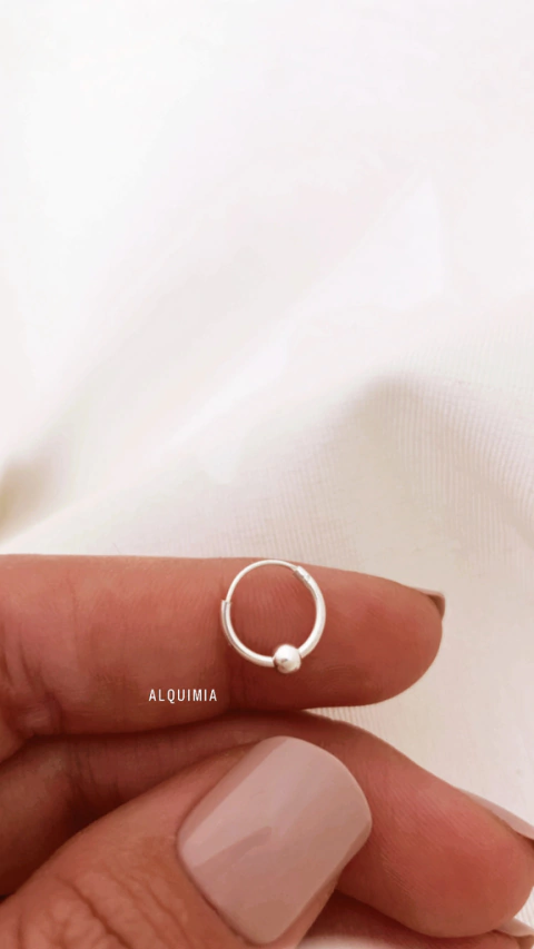 ARGOLLA UNA BOLITA 10mm- 1.5 (por unidad)- PLATA 925- A.141