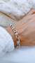 PULSERA COMBINADA TRIPLE ARGOLLA- PLATA 925- 19 cm - cierre marinero