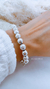 “PULSERA BOLAS LABRADAS 8 mm”- PLATA 925 ITALY- 18,5 cm .