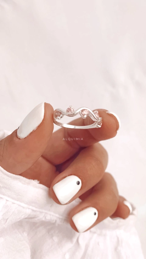 ANILLO “FLORENCIA” cubic rosa - AN.015/2