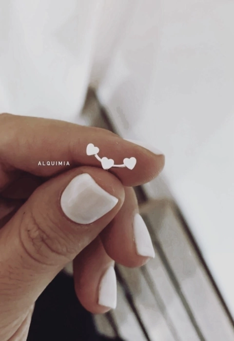 ARO 3 CORAZONES - POR UNIDAD - PLATA 925 - A.065