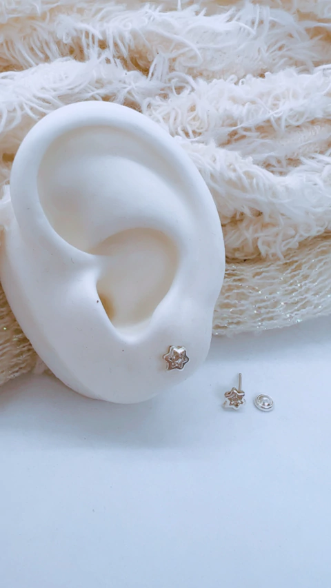 ABRIDORES ESTRELLITA CUBIC CRISTAL 4 mm (el par) AB.034