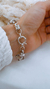 PULSERA COMBINADA TRIPLE ARGOLLA- PLATA 925- 19 cm - cierre marinero - comprar online