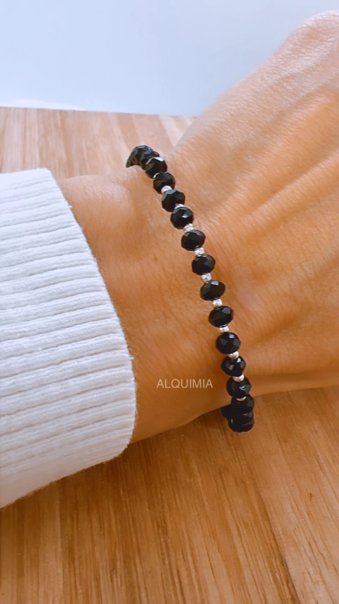 PULSERA SPRING NEGRA - P.001