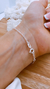 PULSERA “ LILY” - corazón cristal - plata 925- ( 18 cm + 1 cm de extensión) - P.023 - Alquimia - Piezas de Plata