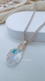 “DIJE GOTA XL CRISTAL SWAROVSKI BOREAL” -38 mm + TERMINAL ARTESANAL EN PLATA 925- (SIN CADENA)