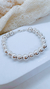“PULSERA BOLAS LABRADAS 8 mm”- PLATA 925 ITALY- 18,5 cm . - comprar online