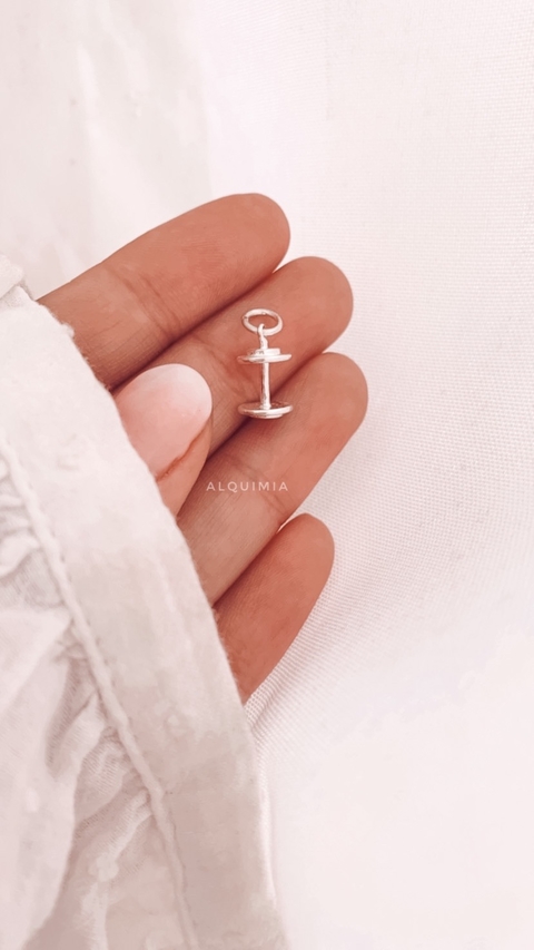 DIJE PESA O MANCUERNA-(sin cadena) PLATA 925- D.014/2