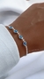 PULSERA “ojitos turcos” - eslabón rolo- 17+3 cm de extensión- PLATA 925- P.068