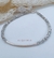 PULSERA CRISTAL CON TUBITO + 2 bolitas laterales - VARIOS COLORES- 19 cm - PLATA 925 - P.004/2 en internet