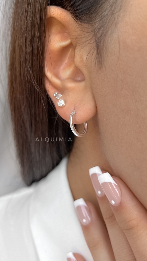 ARGOLLA “AGAPANTUS” -14 mm- (POR PAR) - PLATA 925- A.164/2
