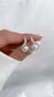 ARO “LUXURY” perla de cultivo y micropiedras - importado premium - PLATA 925- ( POR PAR) - A.068