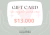 GIFT CARD $ 13000 - solo con TUS datos, cuando te mandemos un WhatsApp te vamos a pedir los datos de quien la reciba (fecha, mensaje, etc)