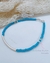 Imagen de PULSERA CRISTAL CON TUBITO + 2 bolitas laterales - VARIOS COLORES- 19 cm - PLATA 925 - P.004/2