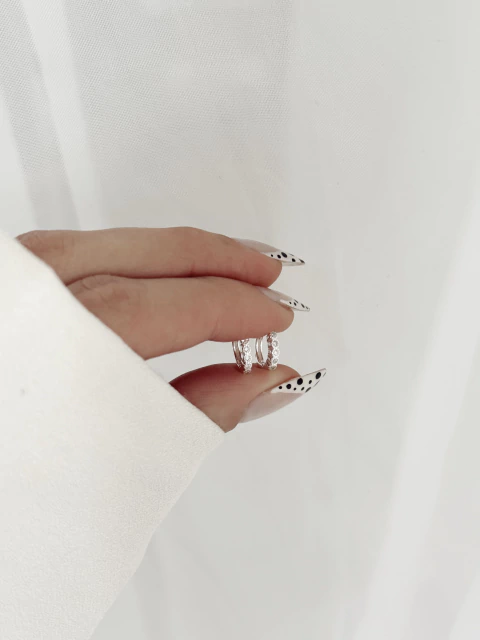 “ARGOLLITA MINI KENDRA 10 mm”- por par- (PLATA 925)- A.010/3