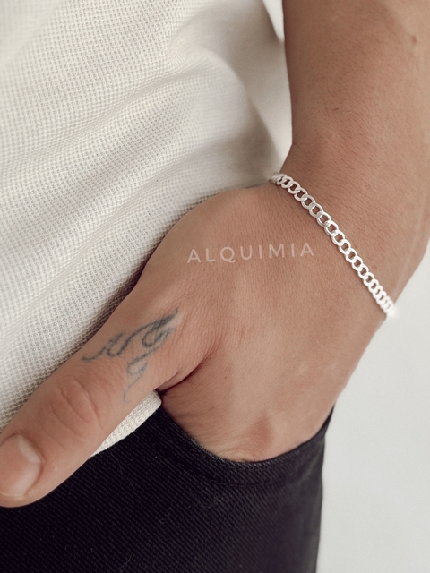 PULSERA “HOMBRE GRUMET HUECA 100” -21 cm- PLATA 925- P.047/2 - comprar online