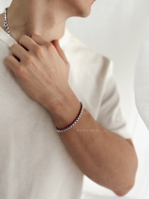 “PULSERA HOMBRE TORONTO”- acero quirúrgico- 20 cm - P.003/3 - comprar online