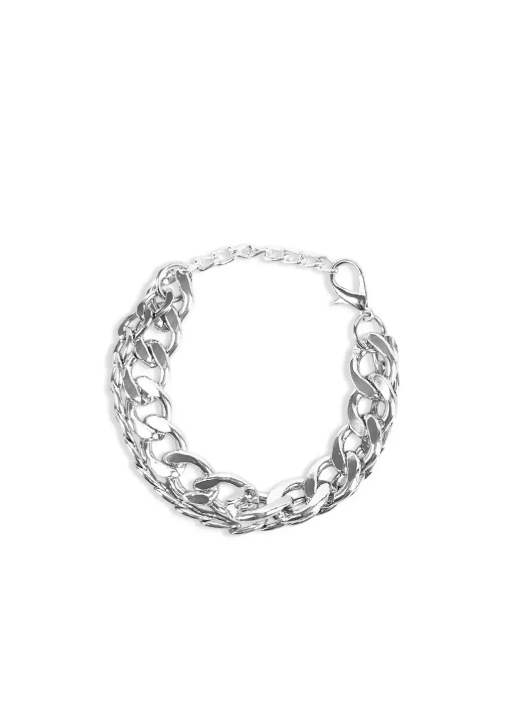 Pulsera doble cadena media y chica