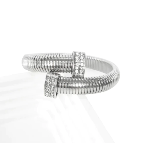 Pulsera espiral punta de strass