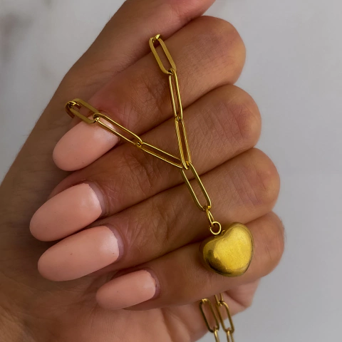 COLLAR LINK CORAZÓN 45-50CM