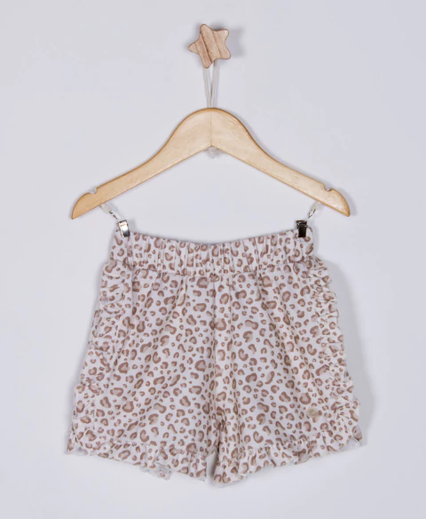 SHORT MELODY LATTE ANIMAL PRINT