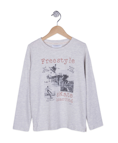 REMERA NARCISO GRIS MELANGE