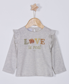 REMERA ILENA GRIS MELANGE